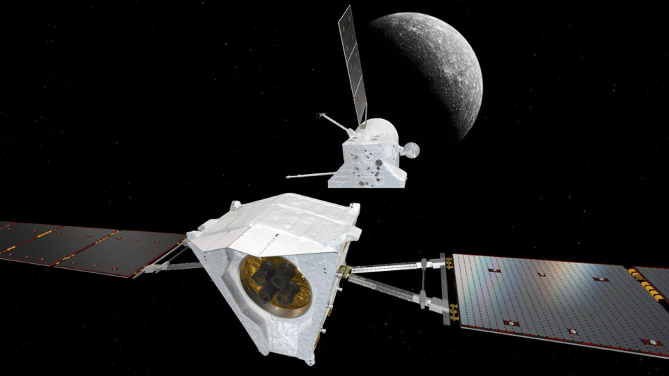 Source-supplied image for: After 8 years, Europe's BepiColombo mission is on final approach to Mercury